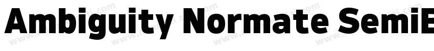Ambiguity Normate SemiBold字体转换
